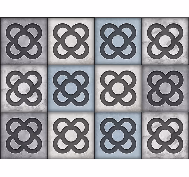 Blind bedroom barcelona street tile grey scale - TenStickers
