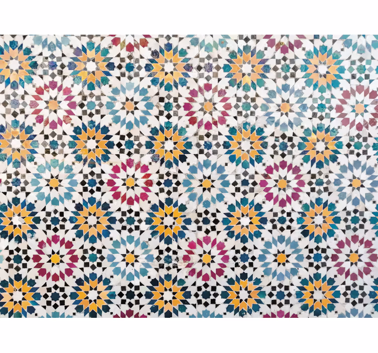 Blind bedroom floral colorful mosaic design - TenStickers