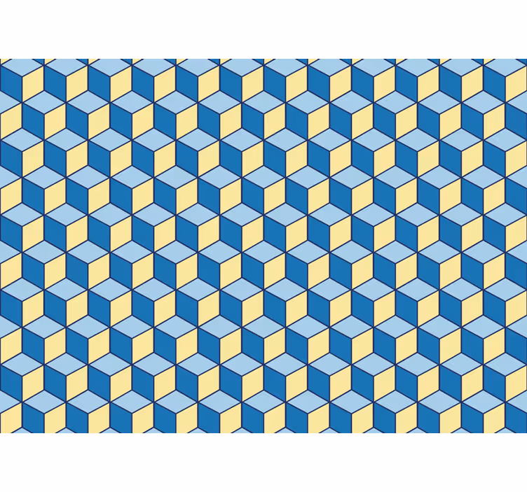 Blind bedroom 3d effect blue cubes - TenStickers