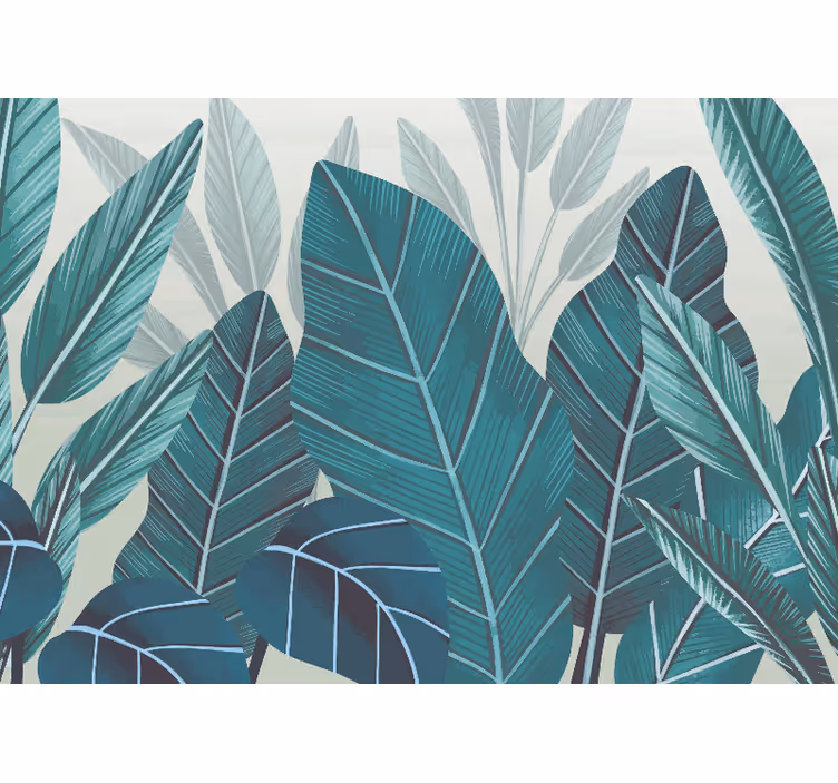Blind bedroom 3d watercolor tropical leaves - TenStickers