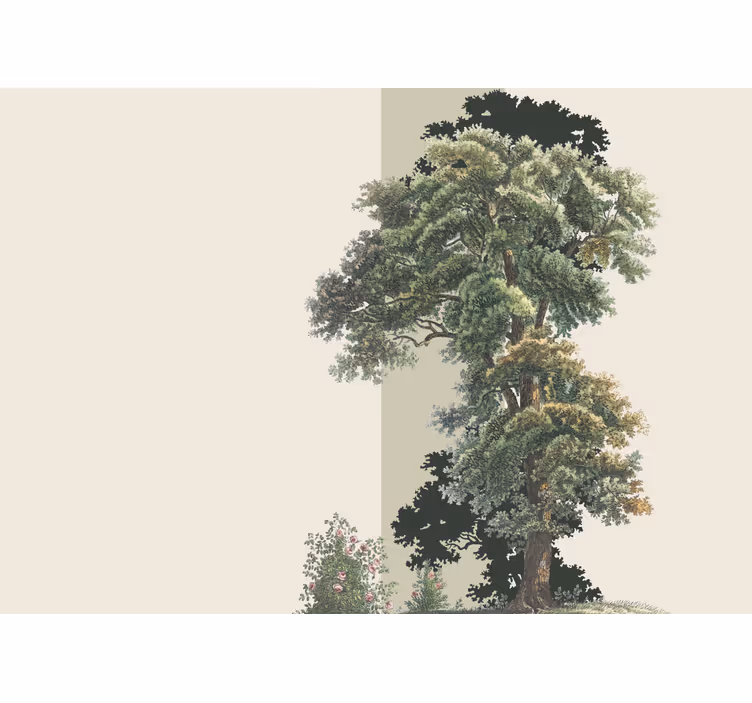 Blind bedroom aesthetic tree design - TenStickers