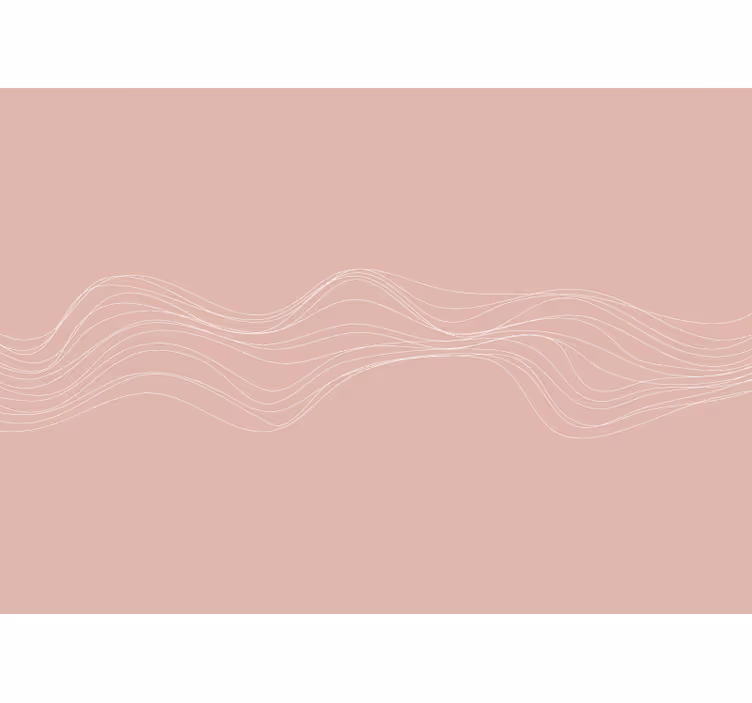 Blind bedroom in terracotta waves - TenStickers
