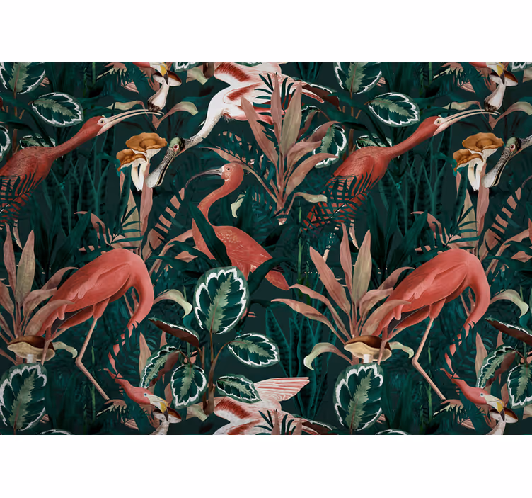 Blind bedroom vintage garden exotic birds - TenStickers