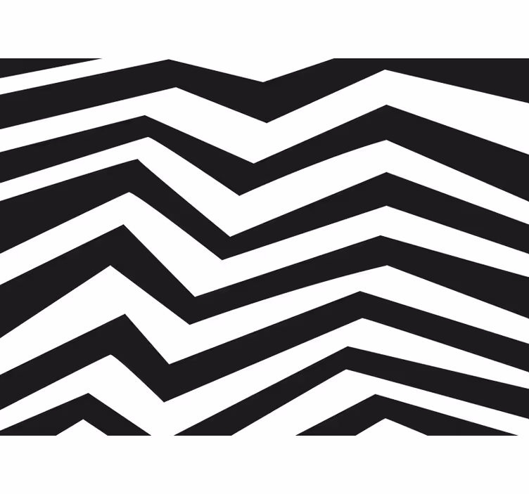 Blind bedroom zigzag design curtains - TenStickers