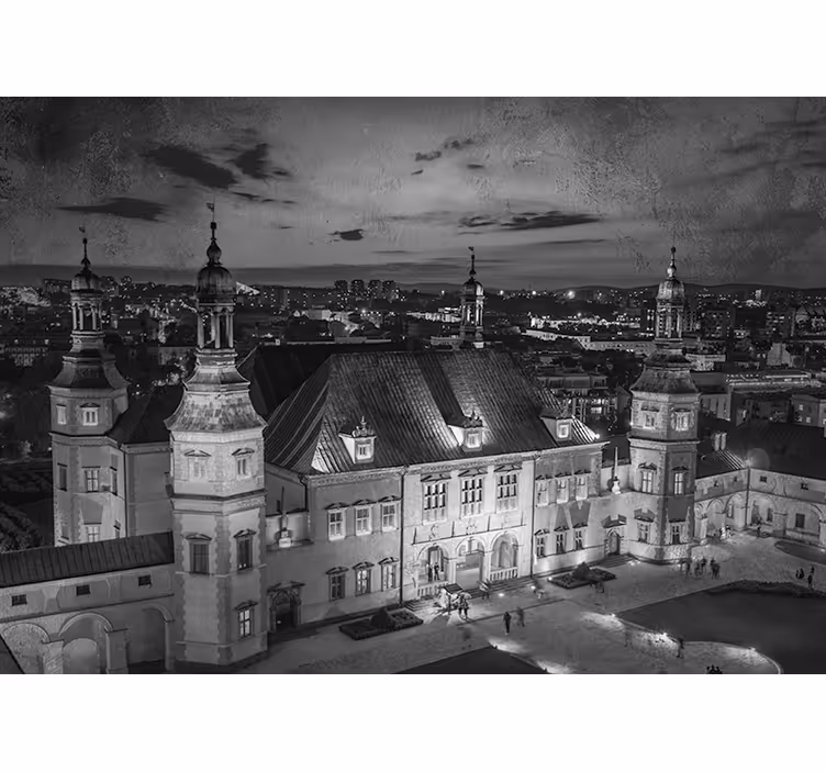 Blind bedroom kielce by night - TenStickers