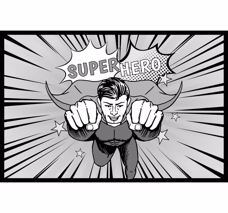 Blind grey amazing super-hero design - TenStickers