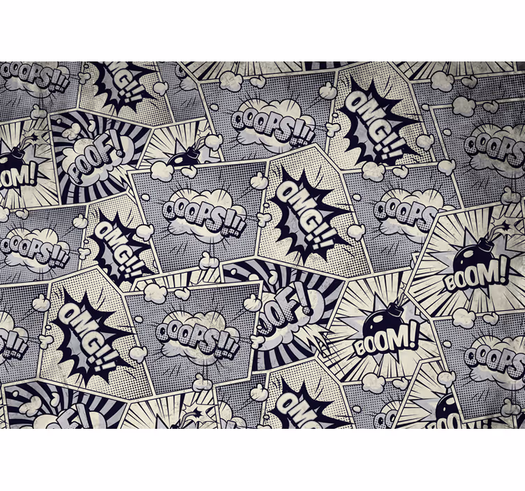 Blind bedroom comic pop patterns - TenStickers
