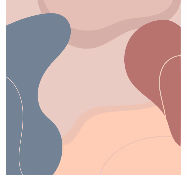 Living room blind in soft wall art hues - TenStickers