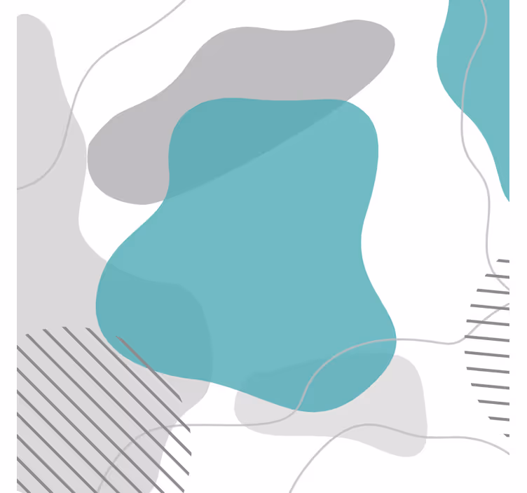 Living room blind with blue and green patterns - TenStickers