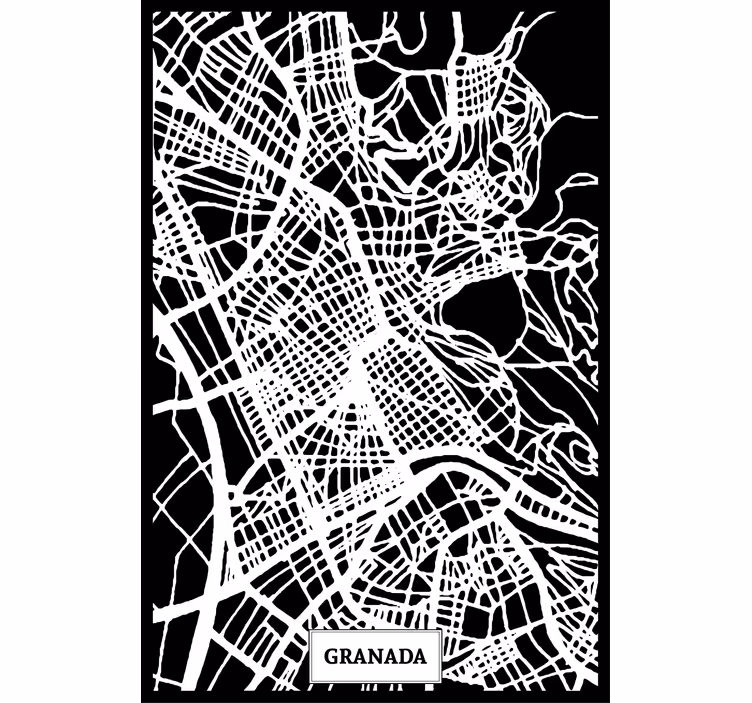 Living room blind topographic map granada - TenStickers