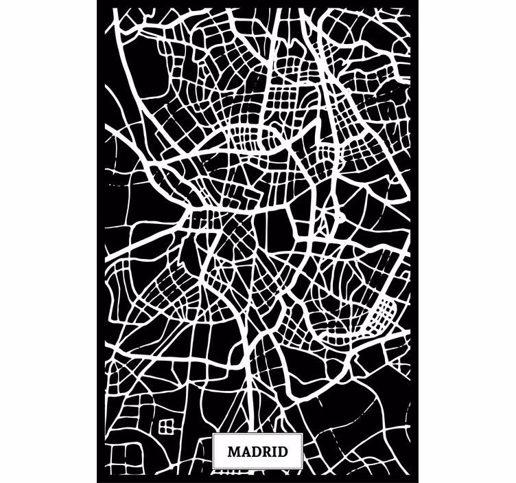 Living room blind madrid topographic map - TenStickers