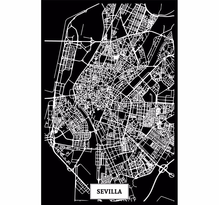 Living room blind topographic map sevilla - TenStickers