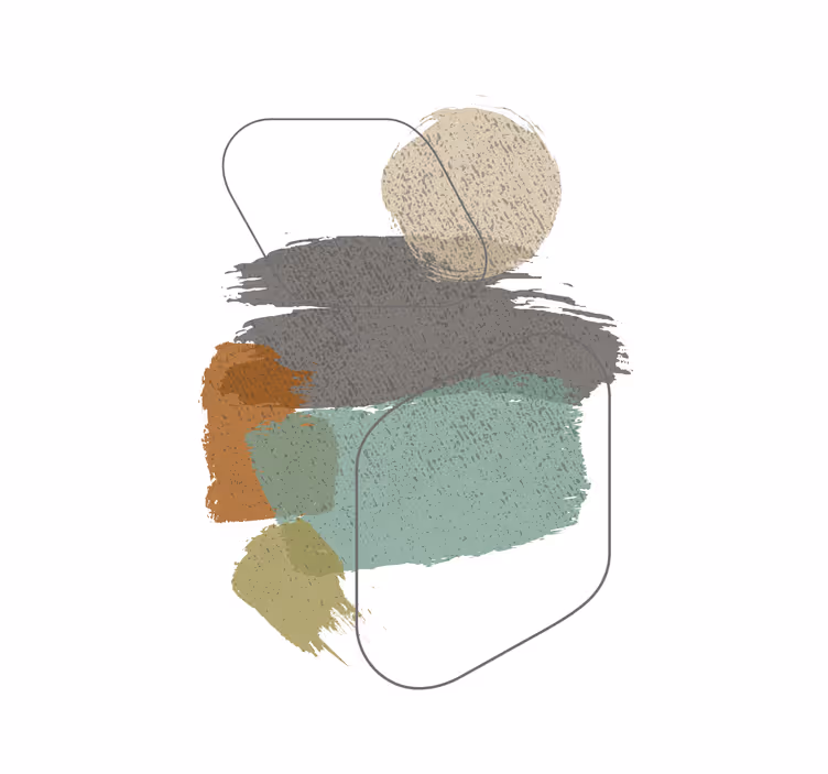 Living room blind with color spots - TenStickers