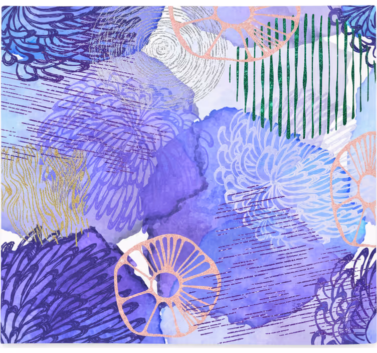 Blind bedroom in purple abstract background - TenStickers