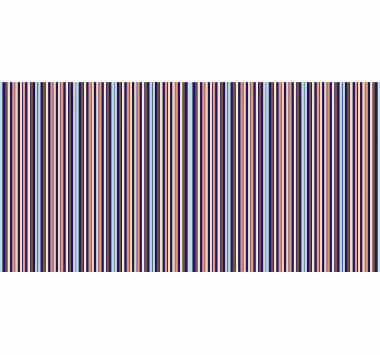 Blind bedroom blue and brown stripes design - TenStickers