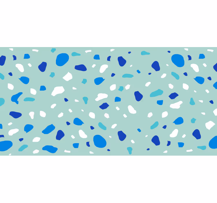 Blind bedroom in blue tones terrazzo - TenStickers