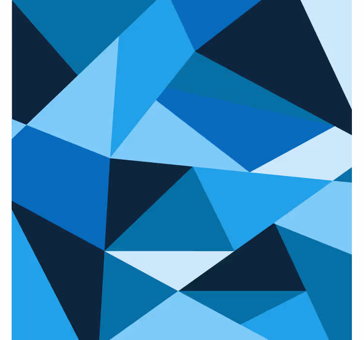 Blind bedroom with blue striped nordic triangles - TenStickers