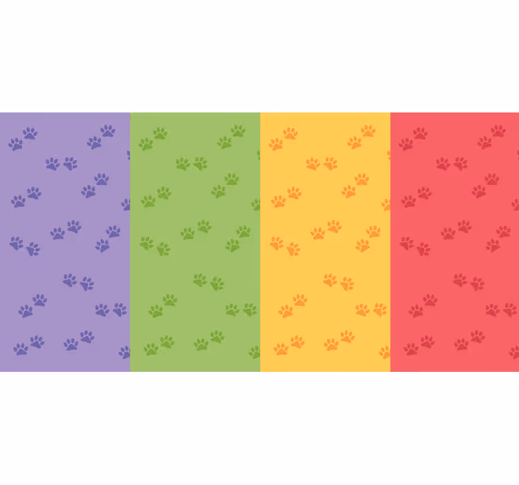 Blind bedroom paw print design - TenStickers