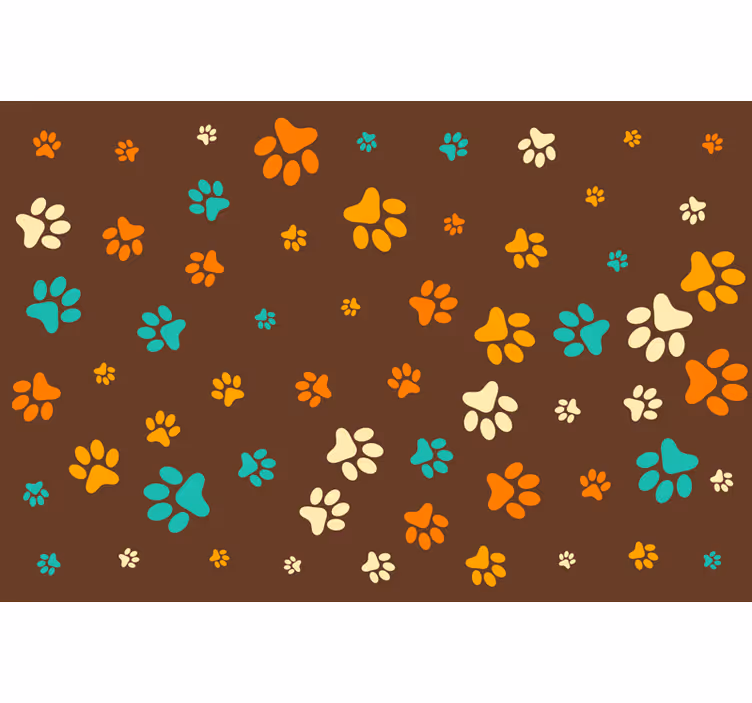 Blind bedroom dog paw print decor - TenStickers