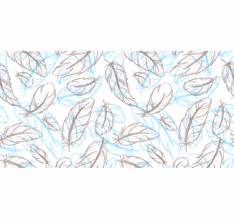 Blind bedroom feather outlines - TenStickers