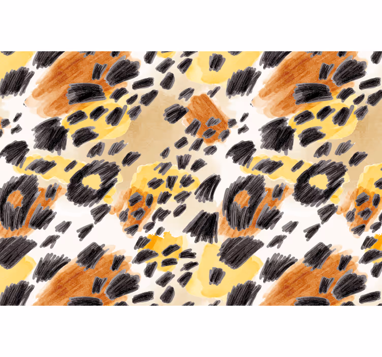 Blind bedroom feline animal print curtains - TenStickers