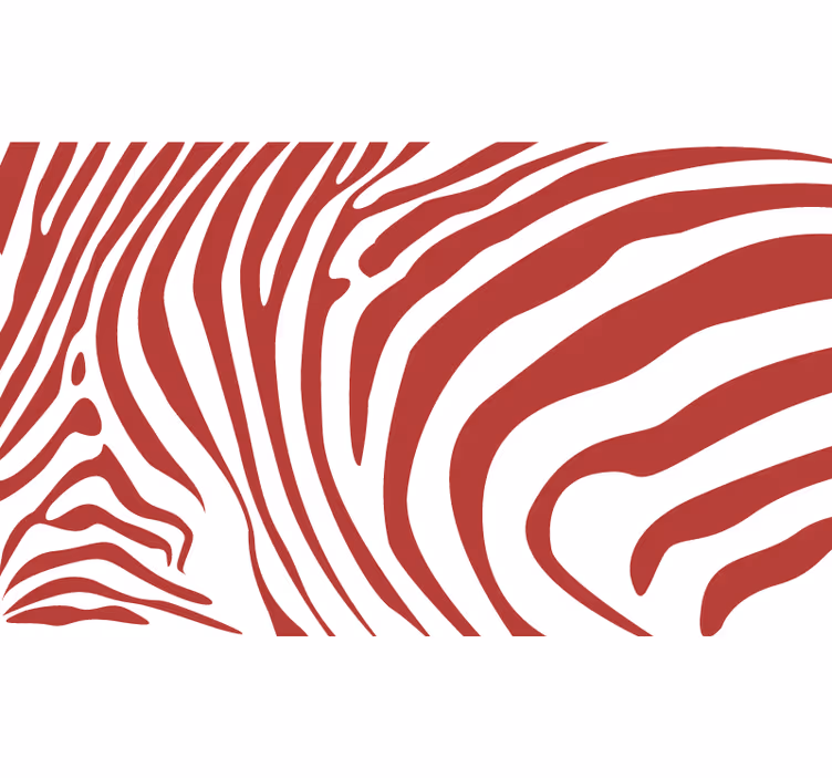 Blind bedroom in red zebra stripes - TenStickers