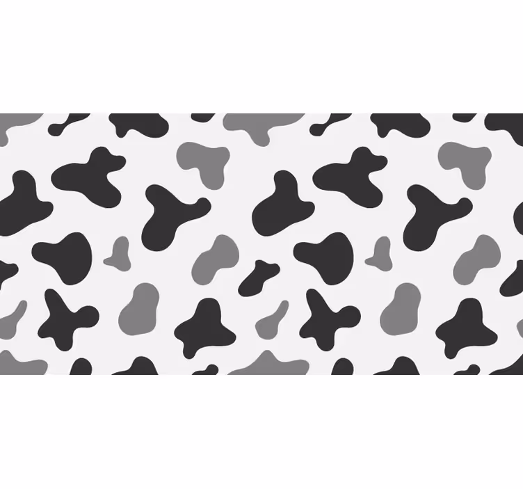 Blind bedroom with gray cow spots design - TenStickers