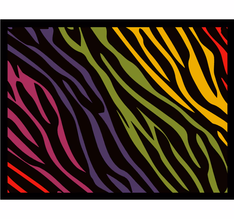 Blind bedroom rainbow zebra pattern - TenStickers