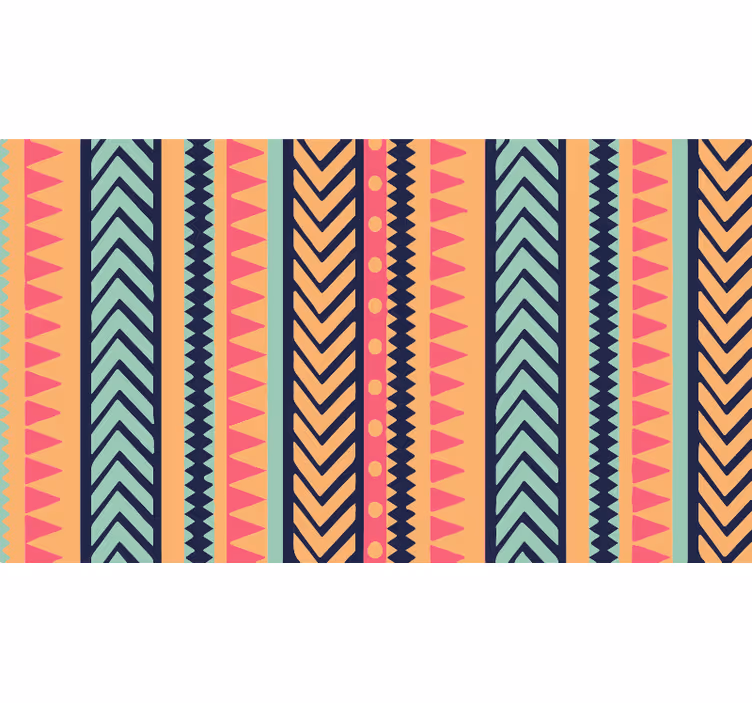 Blind bedroom with vibrant geometric stripes - TenStickers