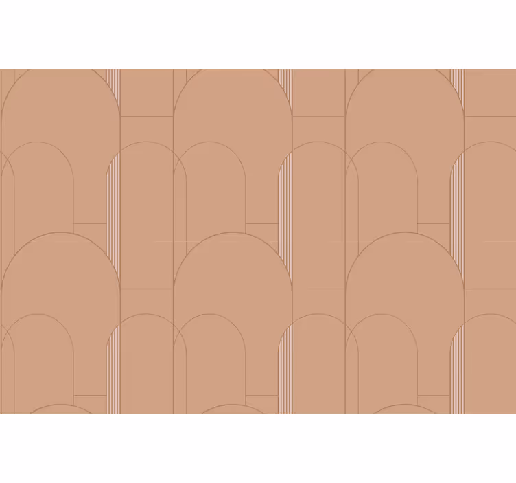 Blind bedroom terracotta geometric circle design - TenStickers