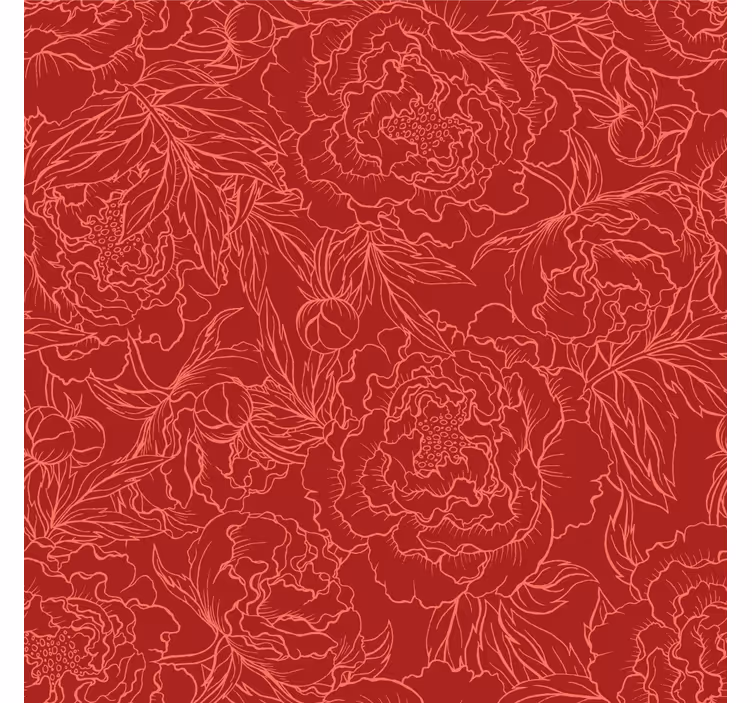 Blind bedroom with hollywood regency rose design - TenStickers