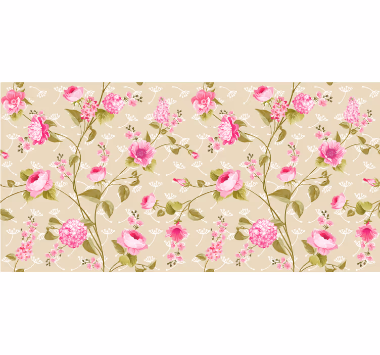 Blind bedroom vintage floral print - TenStickers