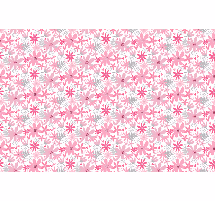 Blind bedroom floral print 'yambo' pink - TenStickers