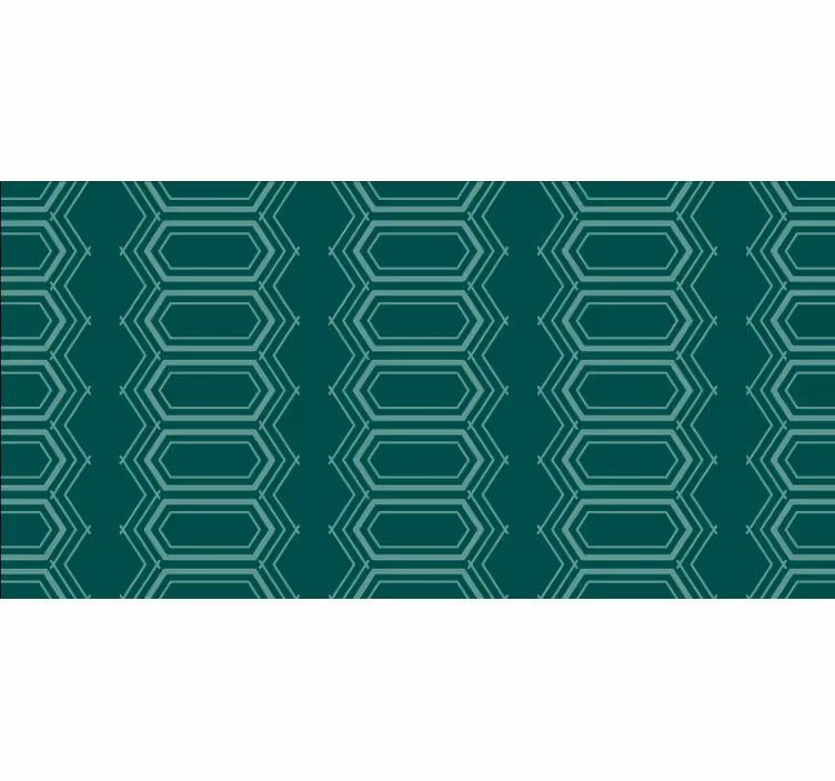 Blind bedroom with geometric green circle design - TenStickers