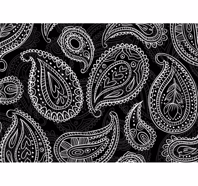 Blind bedroom in bohemian black and white - TenStickers