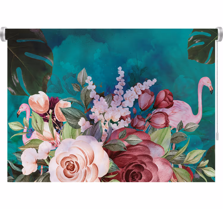 Blind bedroom bohemian floral design - TenStickers