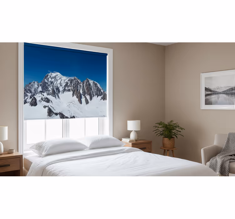 Blind bedroom mont-blanc landscape - TenStickers