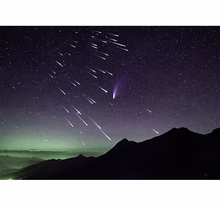 Blind bedroom meteor shower of shooting stars - TenStickers