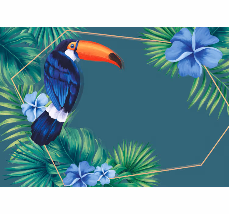 Blind bedroom toucan tropical leaves design - TenStickers