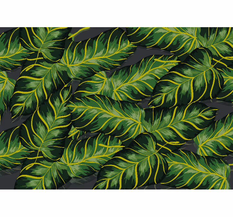 Blind bedroom realistic banana leaves decor - TenStickers