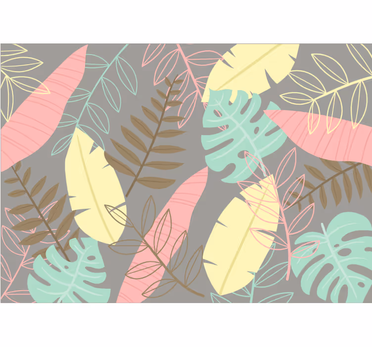 Blind bedroom nordic style abstract tropical design - TenStickers