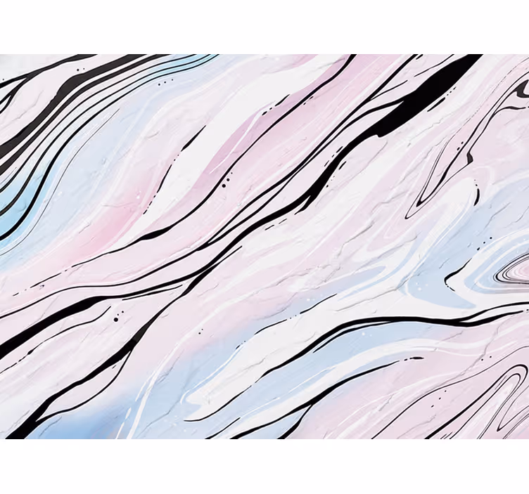 Blind bedroom in pink black abstract marble design - TenStickers