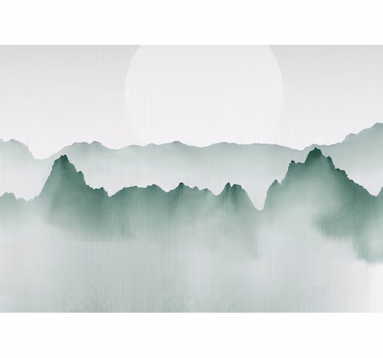 White window blind japandi style abstract art - TenStickers