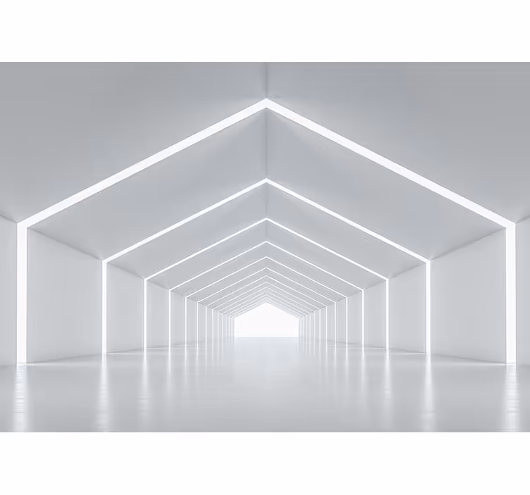 White window blind with 3d bright patterns and mirrors - TenStickers