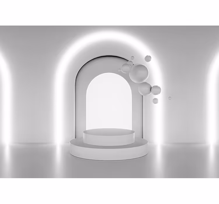 White window blind 3d illusion sphere design - TenStickers