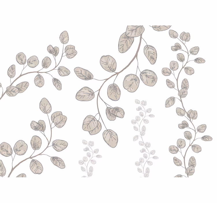 White window blind in provencal young leaves design - TenStickers