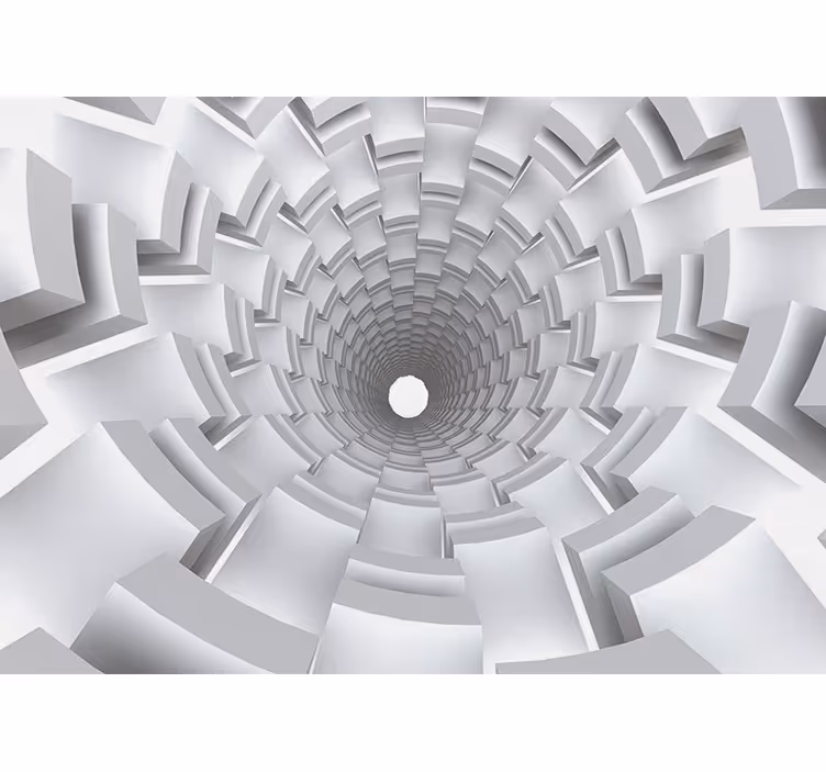 White window blind with 3d paper effect tunnel - TenStickers