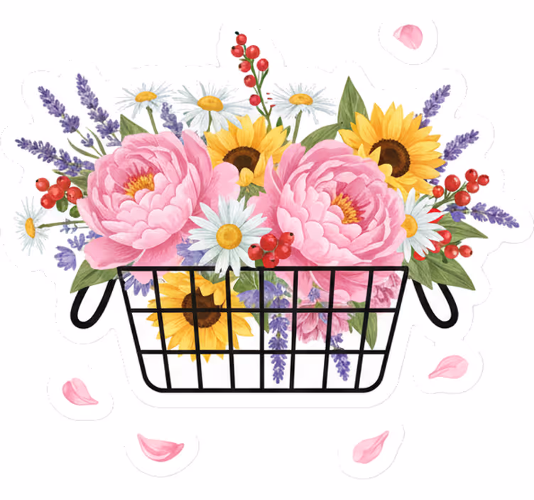 White window blind with elegant floral design - TenStickers