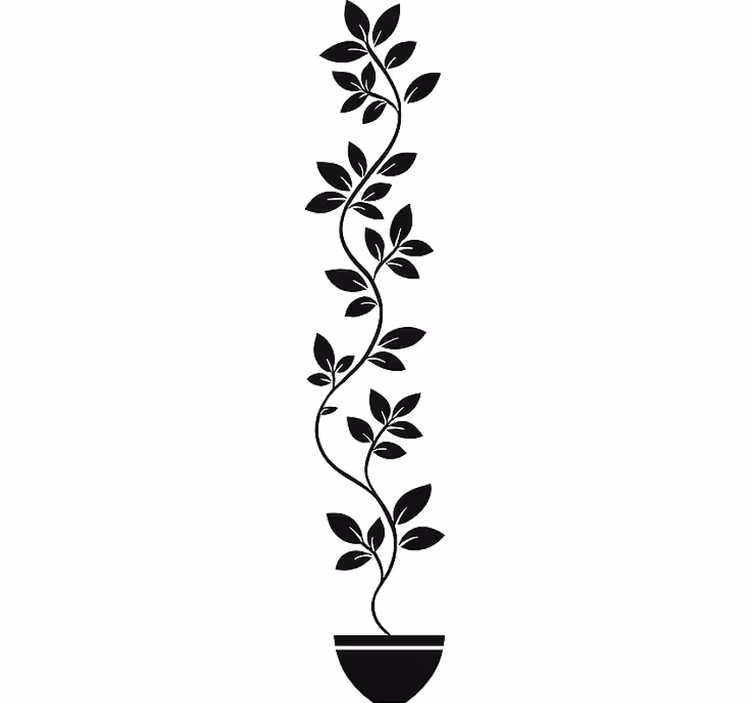 White window blind tall climbing plants - TenStickers
