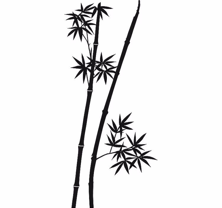 White window blind bambu stick - TenStickers